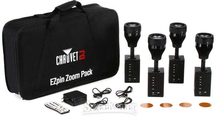 Chauvet DJ EZPin Zoom Pack Battery-powered Pinspot 4-pack