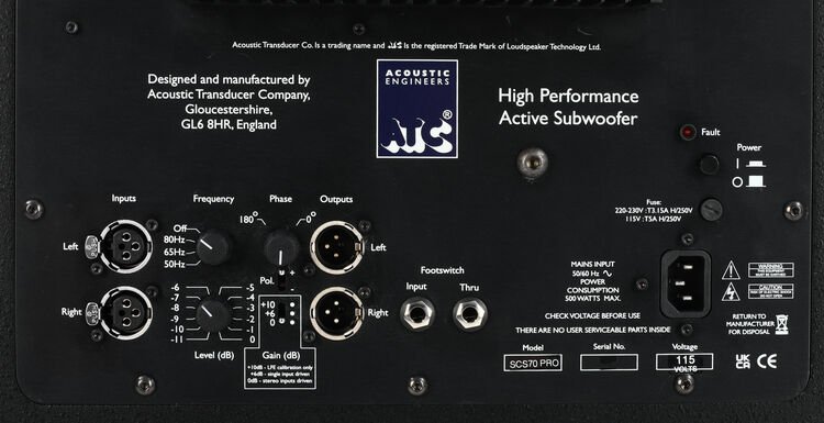 ATC SCS 70 Subwoofer Activo de 12 pulgadas – Audio Gate International