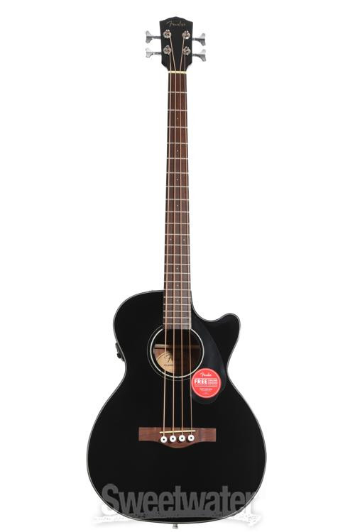 Fender CB-60SCE Acoustic-electric Concert Bass Guitar - Black