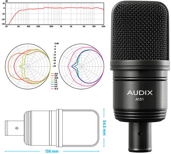 Audix A131 Large-diaphragm Condenser Microphone | Sweetwater