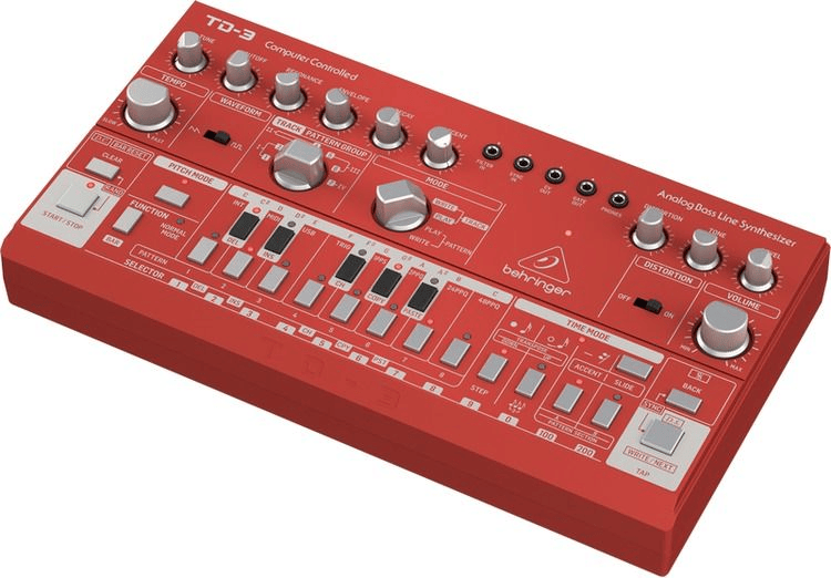 Behringer TD-3-RD Analog Bass Line Synthesizer - Red | Sweetwater