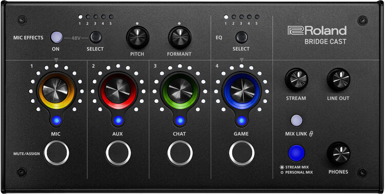 Roland Bridge Cast Dual-bus Gaming Audio Mixer - Ice White