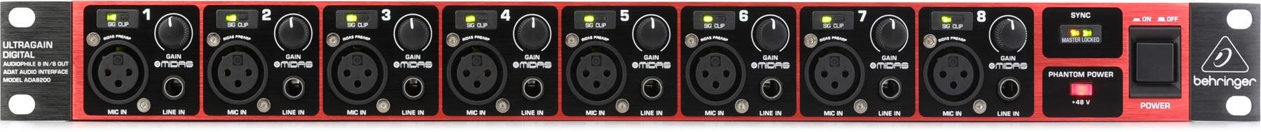 Behringer ADA8200 8-channel Microphone Preamp | Sweetwater