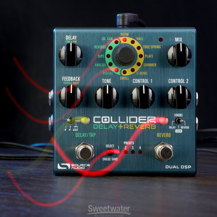 Source Audio Collider Stereo Delay+Reverb Pedal | Sweetwater