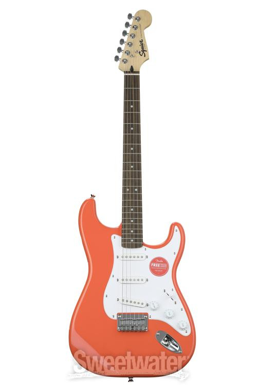 Squier Bullet Strat HT Electric Guitar - Fiesta Red with Indian