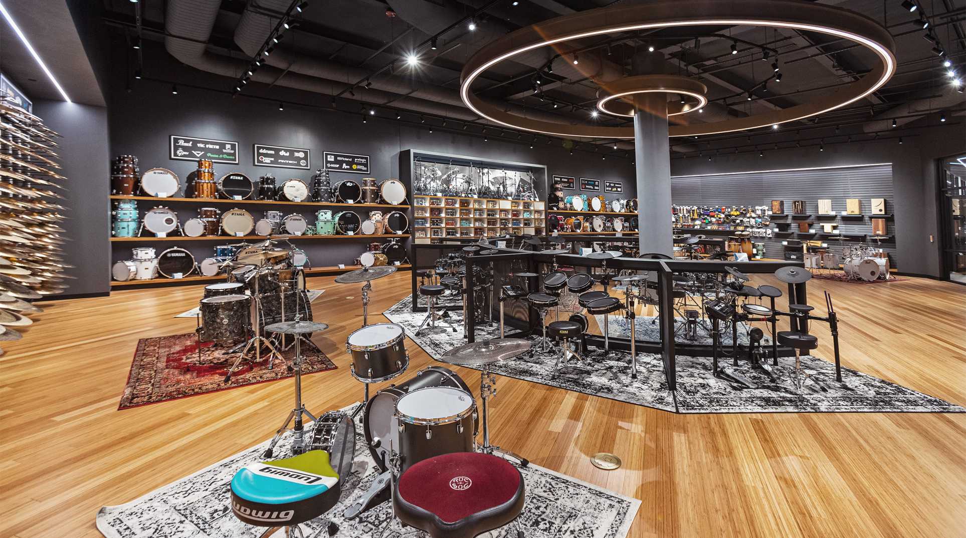 Drums and Percussion Room at the Sweetwater Music Store