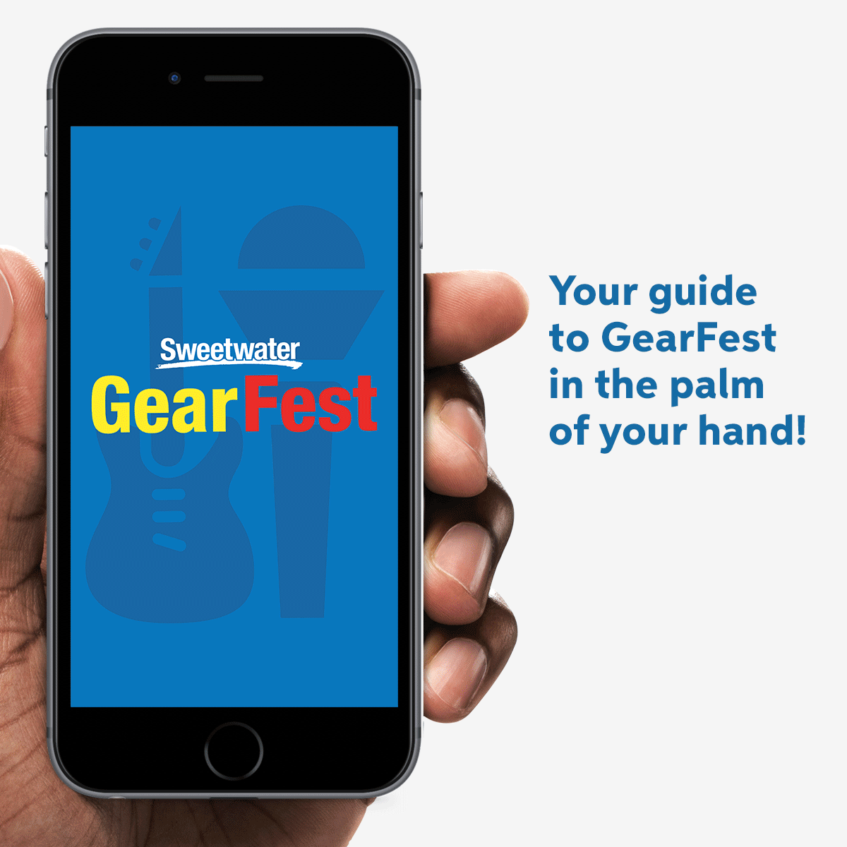 GearFest app display on iPhone