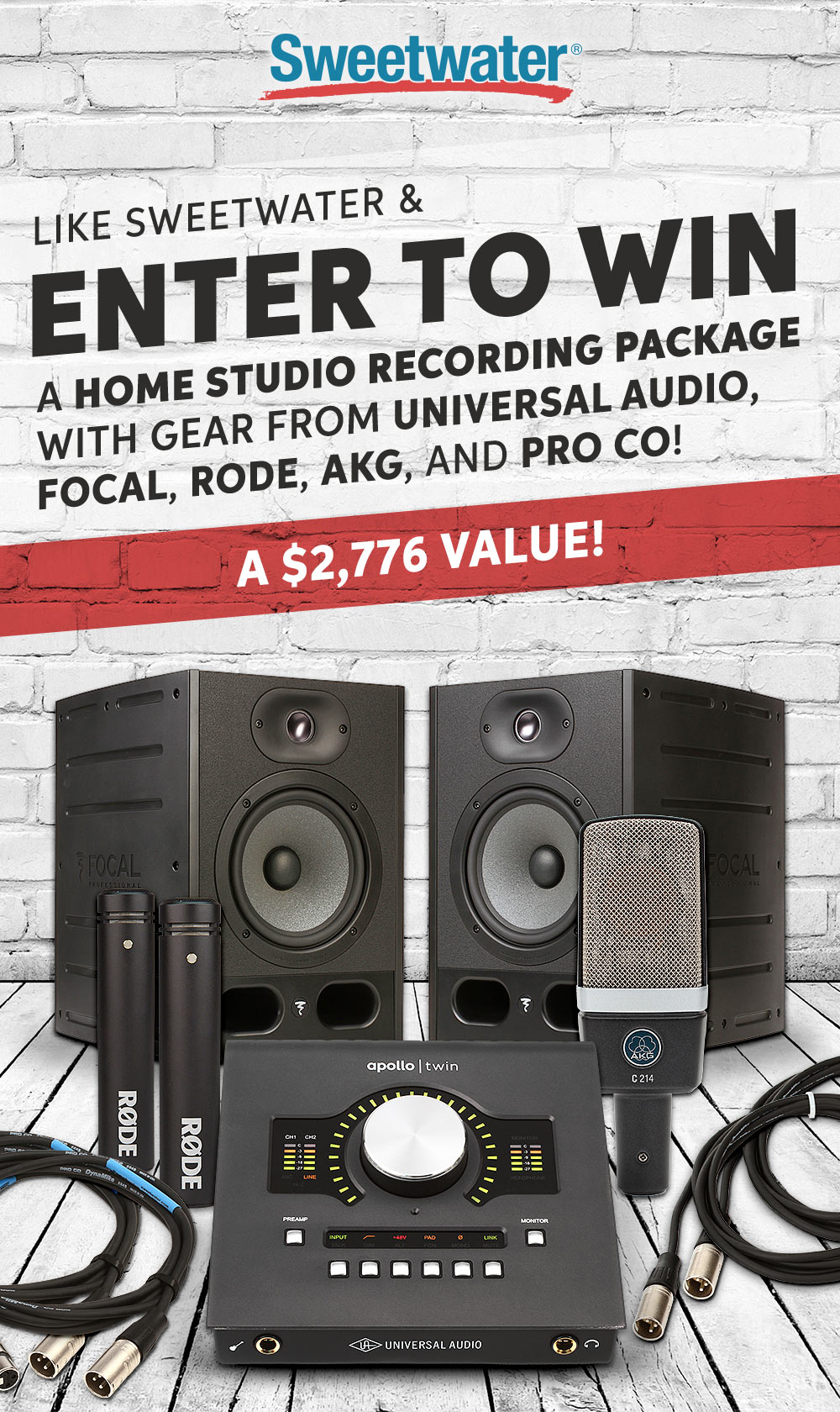 Sweetwater: Win a Home Studio Recording Package