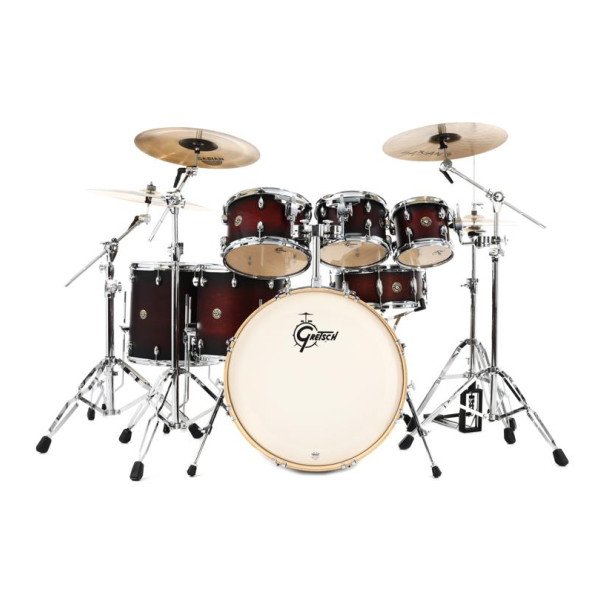 Gretsch Drums Catalina Maple CM1-E826P 7-piece Shell Pack with Snare Drum - Satin Deep Cherry Burst