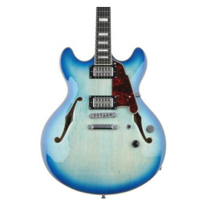 D'Angelico Premier DC XT Semi-hollowbody Electric Guitar - Blue Burst, Sweetwater Exclusive