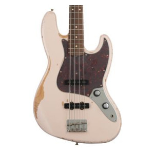 Fender Flea Jazz Bass - Shell Pink, Road Worn