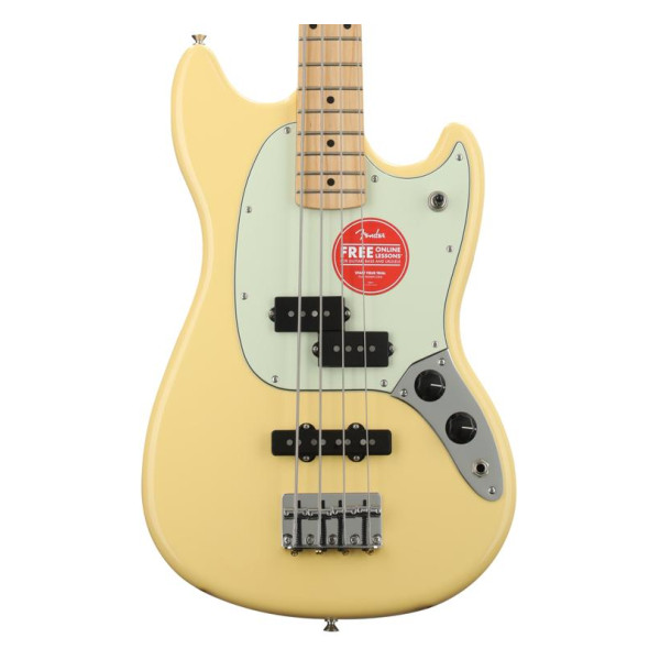 Fender Special Edition Mustang PJ Bass - Buttercream with Maple Fingerboard - Sweetwater Exclusive in the USA