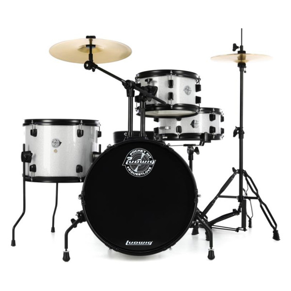 Ludwig Questlove Pocket Kit 4-piece Complete Drum Set - Silver Sparkle