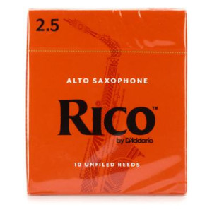 D'Addario Rico Alto Saxophone Reeds - 2.5 (10-pack)