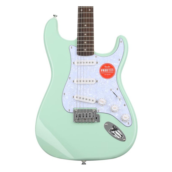 Squier Affinity Series Stratocaster - Surf Green with White Pearloid Pickguard, Sweetwater Exclusive in the USA