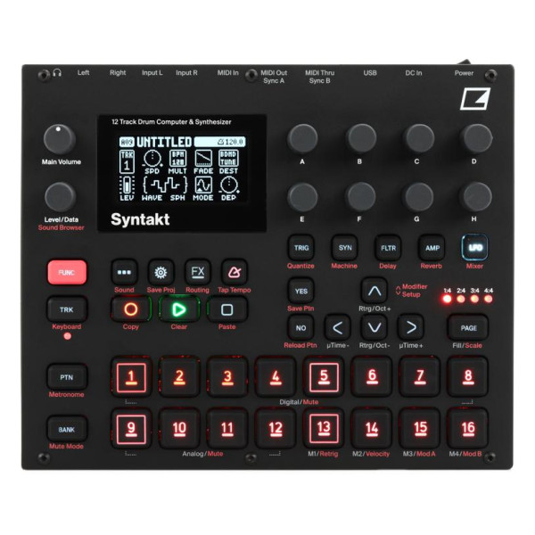 Elektron Syntakt 12-voice Drum Computer and Synthesizer