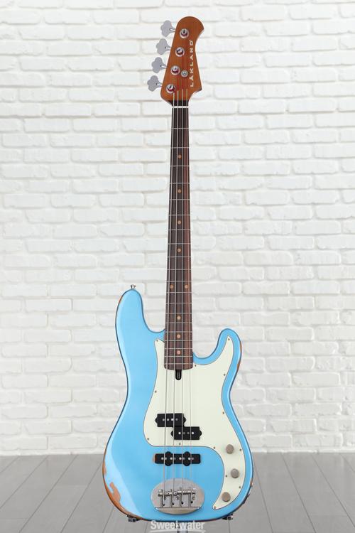 Lakland USA Classic 44-64 PJ Aged Bass Guitar - Lake Placid Blue 