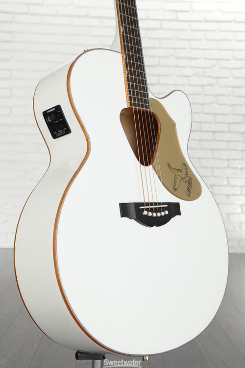 Gretsch G5022CWFE Rancher Falcon Jumbo Cutaway Acoustic-Electric Guitar -  White