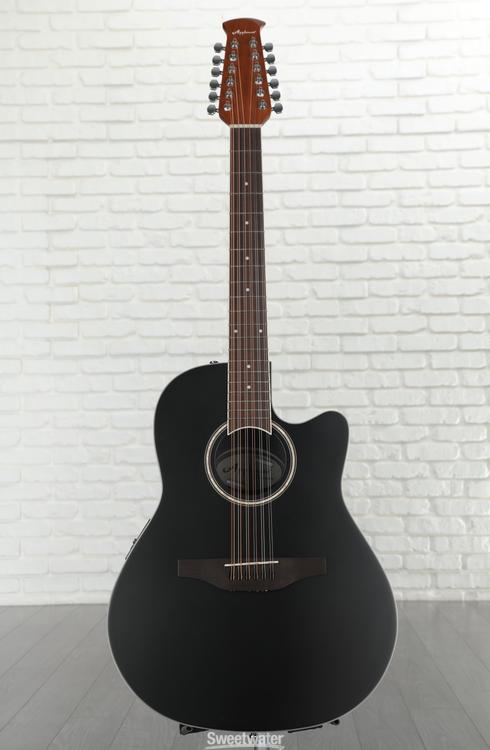 Ovation Applause AB2412II-5S Mid-depth 12-string Acoustic-electric Guitar -  Black