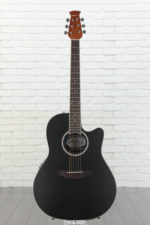Ovation Applause AB245S Middepth Acousticelectric Guitar Black Sweetwater