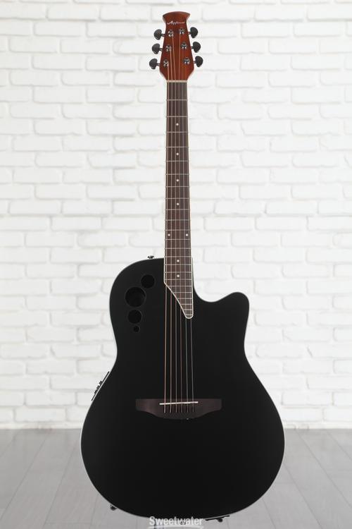 Ovation Applause AE445S Middepth Acousticelectric Guitar Black Satin Sweetwater