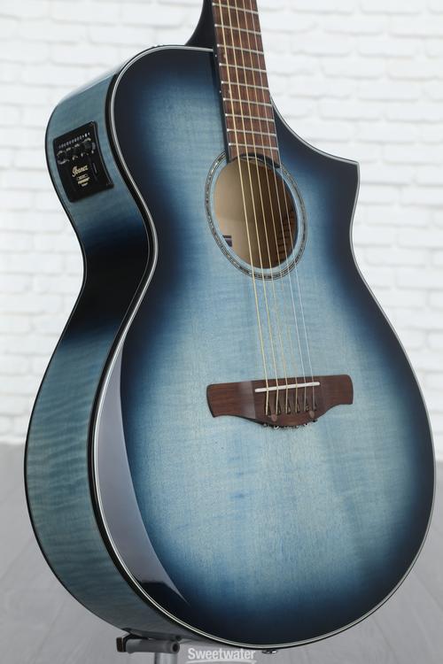 Ibanez AEWC400 Acoustic-Electric Guitar - Indigo Blue Burst High