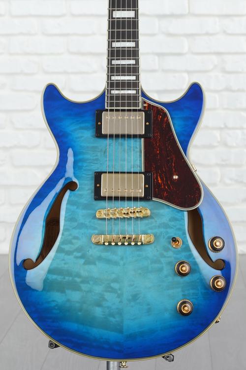 Ibanez Artcore Expressionist AM93QM Semi-Hollow Electric Guitar - Jet ...