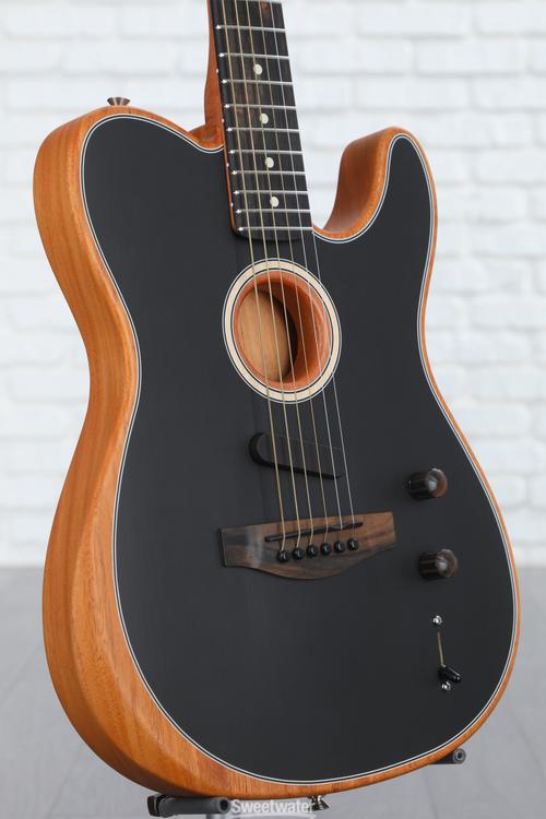 Fender American Acoustasonic Telecaster - Matte Black | Sweetwater