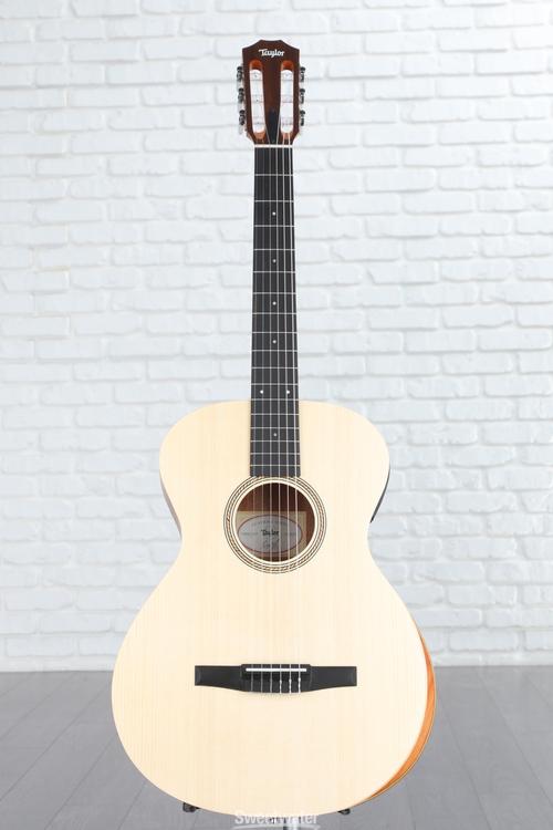 Taylor Academy 12eN Lefthanded Nylon String Acousticelectric Guitar Natural Sweetwater