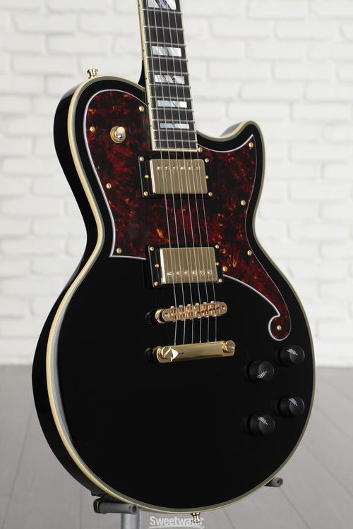 D'Angelico Deluxe Atlantic Electric Guitar - Solid Black | Sweetwater