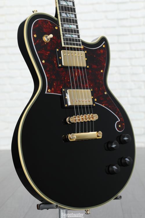 D'Angelico Deluxe Atlantic Electric Guitar - Solid Black | Sweetwater