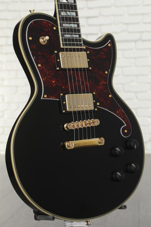 D'Angelico Deluxe Atlantic Electric Guitar - Solid Black | Sweetwater