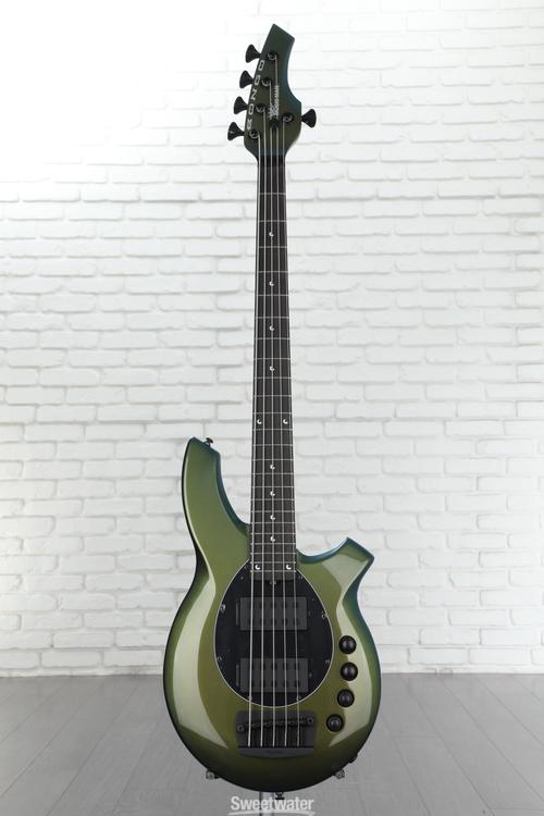 Ernie Ball Music Man Bongo 5 Bass Guitar - Emerald Iris 