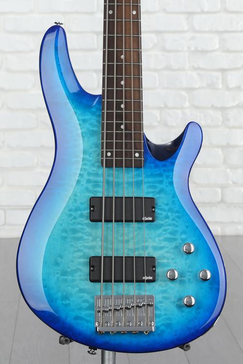 Schecter C-5 Plus 5-string Bass Guitar Ocean Blue Burst Sweetwater