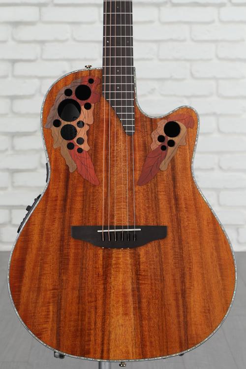 Ovation Celebrity Elite Plus CE44P-FKOA Mid-Depth Acoustic-Electric Guitar  - Natural Koa