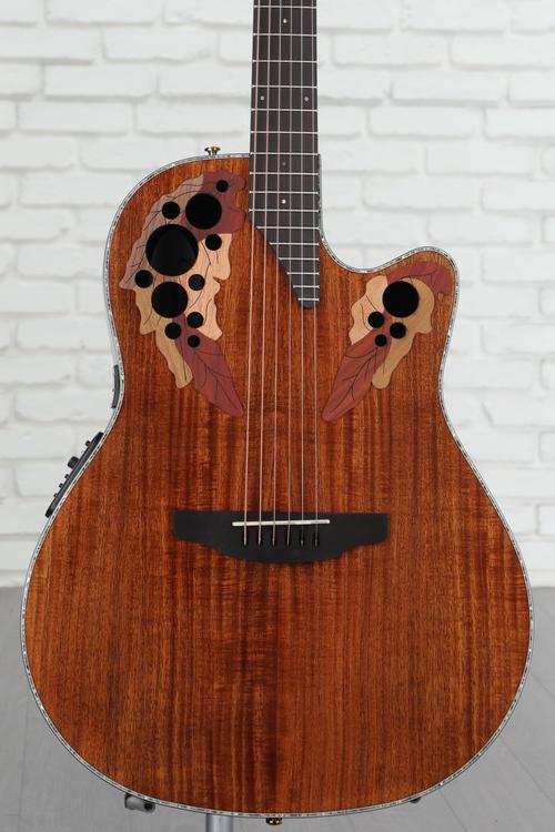 Ovation Celebrity Elite Plus CE44P-FKOA Mid-Depth Acoustic-Electric Guitar  - Natural Koa