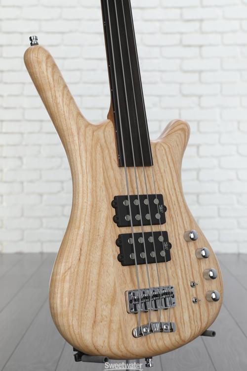 Warwick Pro Series Corvette Fretless Bass Guitar Natural Sweetwater