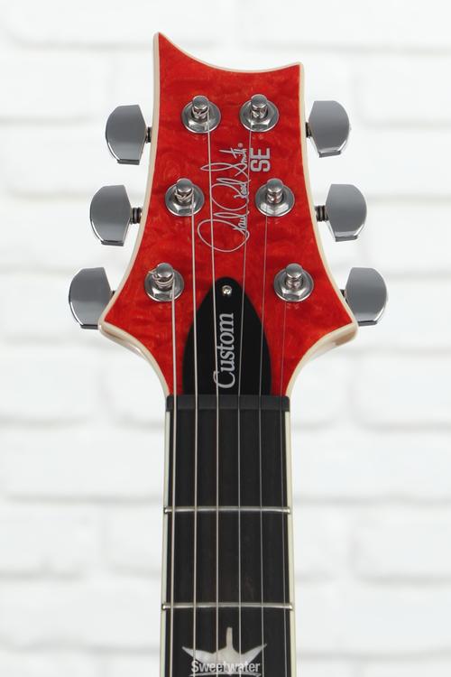 PRS SE Custom 24 Electric Guitar - Quilt Blood Orange, Sweetwater 
