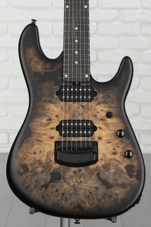 Ernie Ball Music Man Jason Richardson Signature Cutlass HH 7-String  Electric Guitar - Natural Buckeye Burl