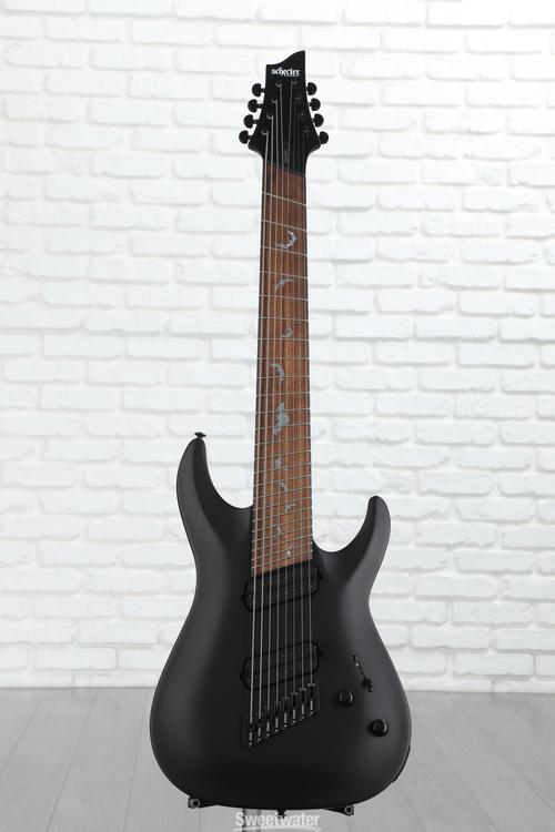 Schecter Damien-8 Multiscale 8-string Electric Guitar - Satin Black ...