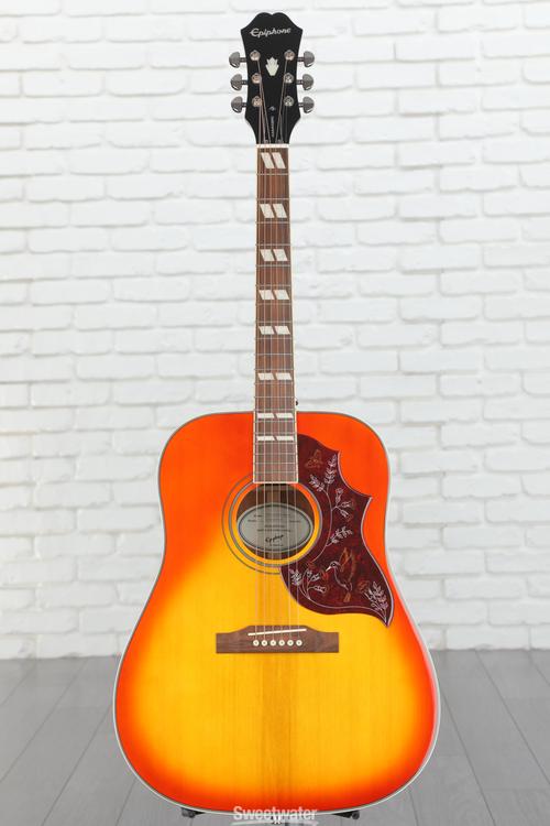 Epiphone Hummingbird Studio Acoustic-Electric Guitar - Faded Cherry Sunburst