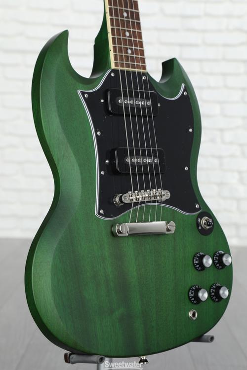 Epiphone SG Classic Worn P-90s Electric Guitar - Worn Inverness Green