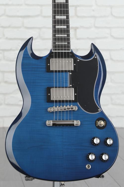 Epiphone SG Custom Electric Guitar - Viper Blue, Sweetwater Exclusive