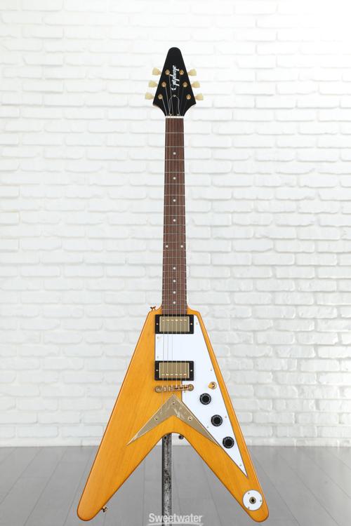 Epiphone 1958 Korina Flying V Electric Guitar - Natural | Sweetwater