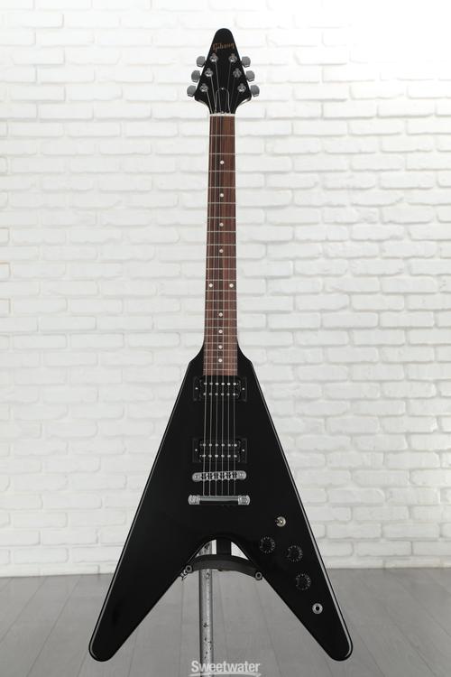 Gibson 80s Flying V Solidbody Electric Guitar - Ebony | Sweetwater