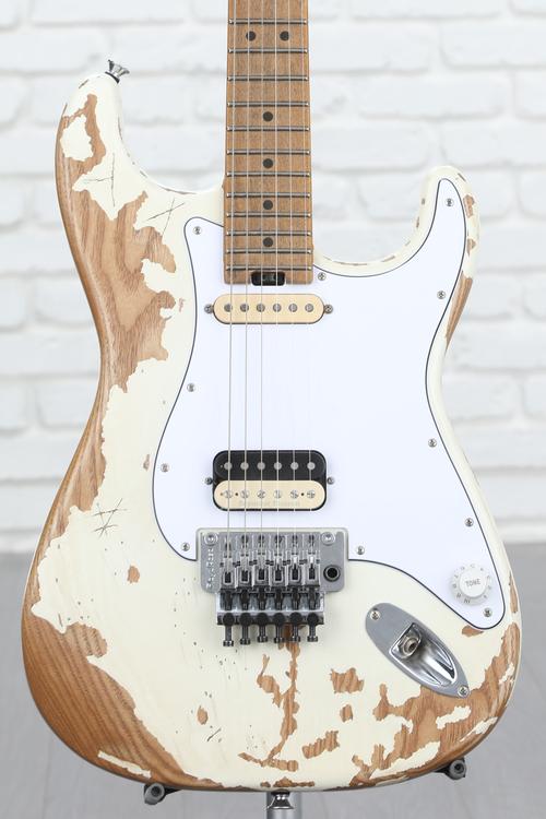 Charvel Super-Stock SC1 Artist Signature Limited-edition Henrik Danhage  Electric Guitar - White Relic
