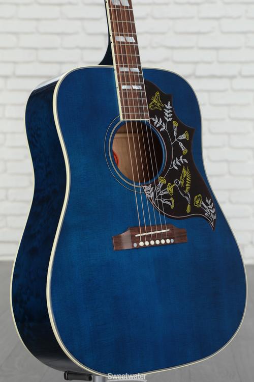 Gibson Acoustic Hummingbird Quilt Acoustic-electric Guitar - Viper Blue