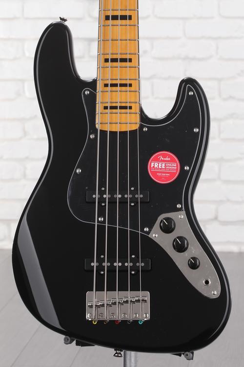 Squier Classic Vibe '70s Jazz Bass V - Black with Maple