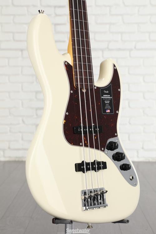 Fender American Professional II Jazz Bass Fretless - Olympic White 