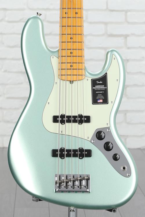 Fender American Professional II Jazz Bass V - Mystic Surf Green 